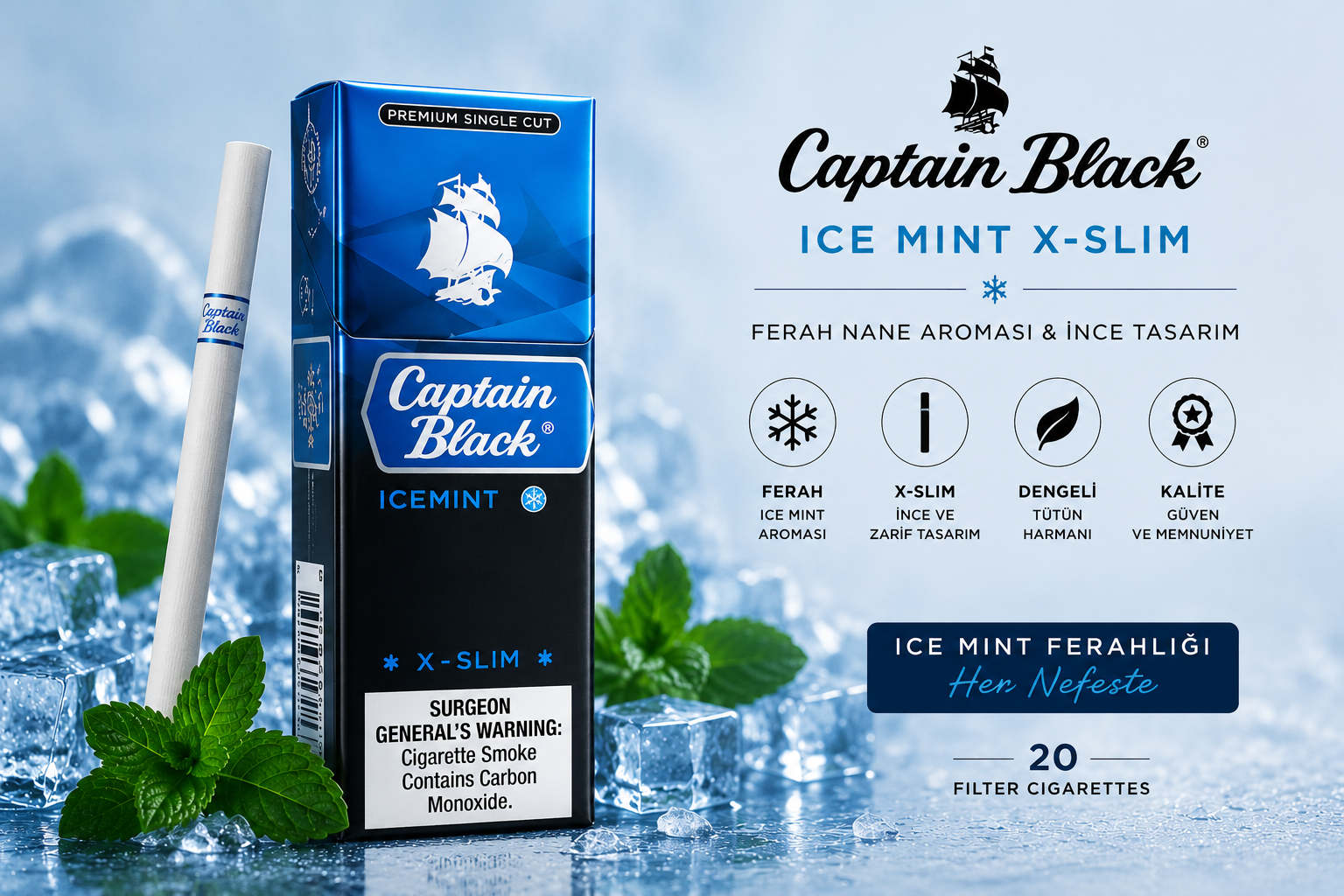 Captain Black Ice Mint X-Slim